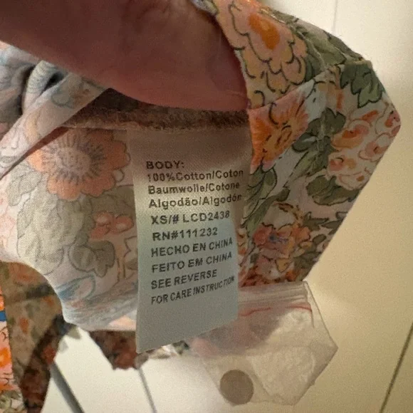 Lucca Carnation Cutout Mini dress orange floral, NWOT Xsmall - Picture 9 of 10